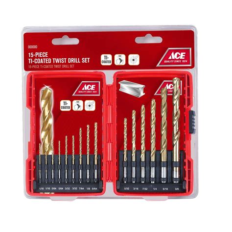 Ace hardware drill bits - Ace 13/16 in. X 6 in. L Steel Wood Boring Bit Quick-Change Hex Shank 1 pc. Item #27534 | Mfr # 27534. See Details. Estimated Points Earned: ADD TO CART. ADD TO LIST. Get it from: Change Store. 